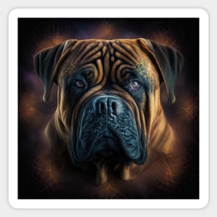 A Fractal Design of A Bullmastiff Sticker